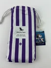 Dock & Bay 100% Recycled Quick Dry Towel XL 78"x35" Purple Stripe Carrying Bag