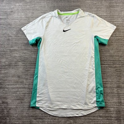 Nike Polo Shirt Mens Small White Court Tennis Advantage Jannik Sinner 2022
