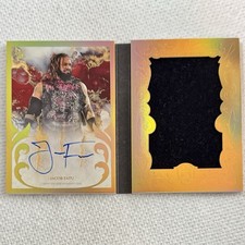 2025 Topps Royalty WWE Jacob Fatu Jumbo Relic Booklet Gold 12/25 Auto Autograph