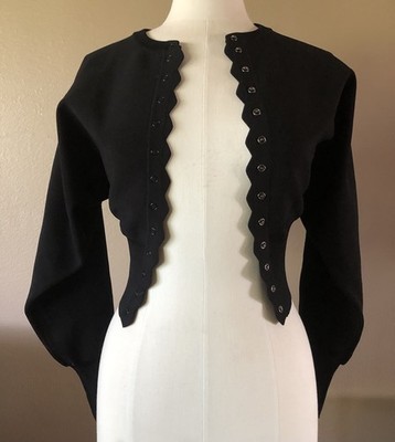 Helsa Elvira Black Long Sleeve  Sweater Gorgeous Size Small HTF SOLD OUT EUC