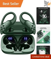 Wireless Bluetooth Earbuds 80hrs Playtime Waterproof Sports Over-Ear Headphones