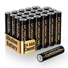 POWEROWL High-Capacity Alkaline AAA Batteries 24 Pack, 1.5v Long 24 count