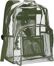 Clear Backpack Heavy Duty PVC Transparent Backpack with Reinforced Strap Stitche