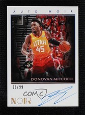 2019-20 Panini Noir Auto Noir Color 66/99 Donovan Mitchell #NC-DMI Auto 8q5