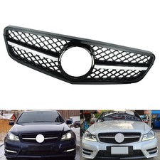 Glanz Schwarz Frontgrill Kühlergrill Für Mercedes-Benz C-KLASSE (W204) 2007-2014