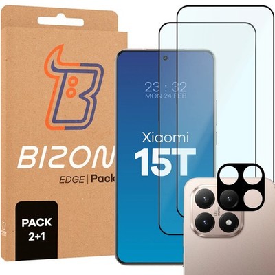 2x Schutzglas + Kameraglas für Xiaomi 15T Bizon Displayschutzglas Hartglas Glas