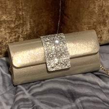 Hot GOLD with Sparkly Middle Evening Clutch Blush Evening Elegant Gift NEW