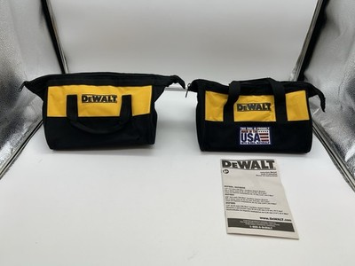 Qty (2) New DEWALT 11 X 9 X 7'' Heavy Duty Nylon Small Tool Bag Totes