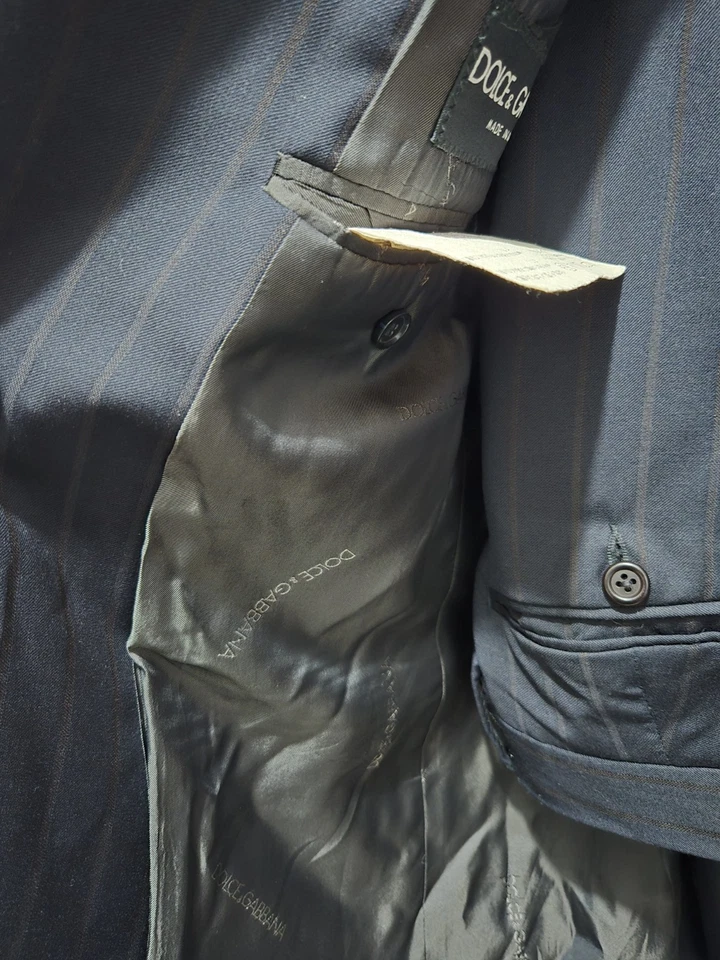 DOLCE & GABBANA 套装深蓝色正式 2 件 EU52 / US42 /XL 2800 美元 — 第 2/4 张图片