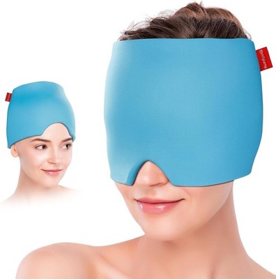 Comfytemp Migräne-Maske, Gel Kühl-Maske, 360°umgeben Augenmaske Schlafmaske Kalt