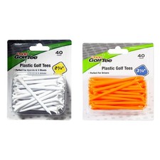 NEW Pride Plastic Golf Tees 40ct - Choose Quantity, Length  Color 