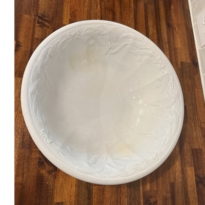 G.W. Turner & Sons White Ironstone Round basin Bowl, 1-Piece