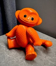Vintage USSR Plastic Doll Orange Monkey Soviet Decor