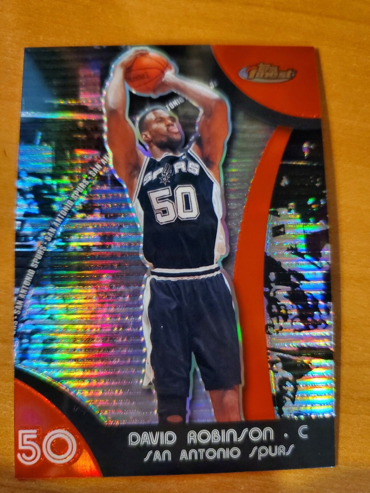 2007-08 Topps Finest Refractor David Robinson Card #45