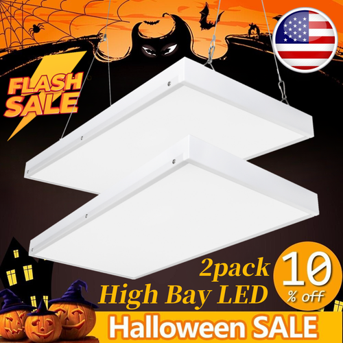 2 Pack 2FT LED Linear High Bay Shop Light, 100W LED Shop Light Fixture, 13,000lm - Picture 1 of 9