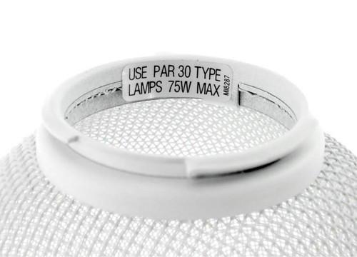 LIGHTOLIER 8239WH LYTESPAN TRACK LIGHTING PAR-TECH PAR 30 MESH SHADE, WHITE - Picture 4 of 5