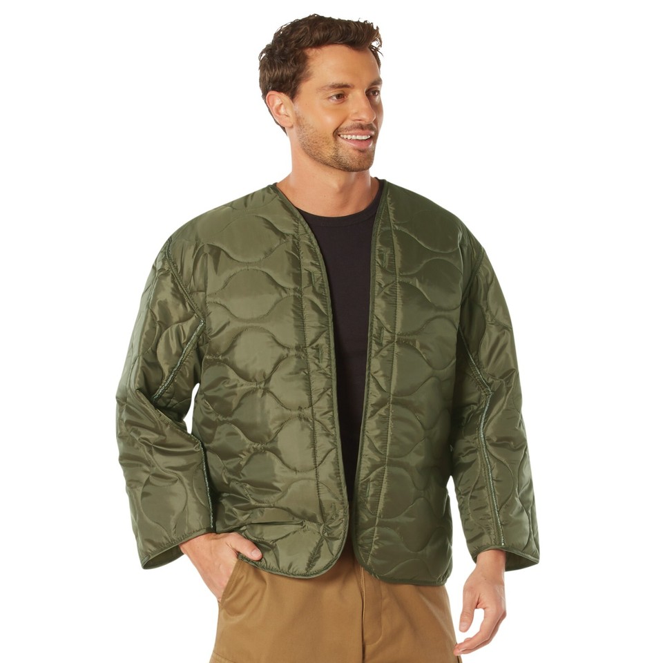 Rothco Insulated M-65 Padded Liner Button-In Military Field Jacket Army ...