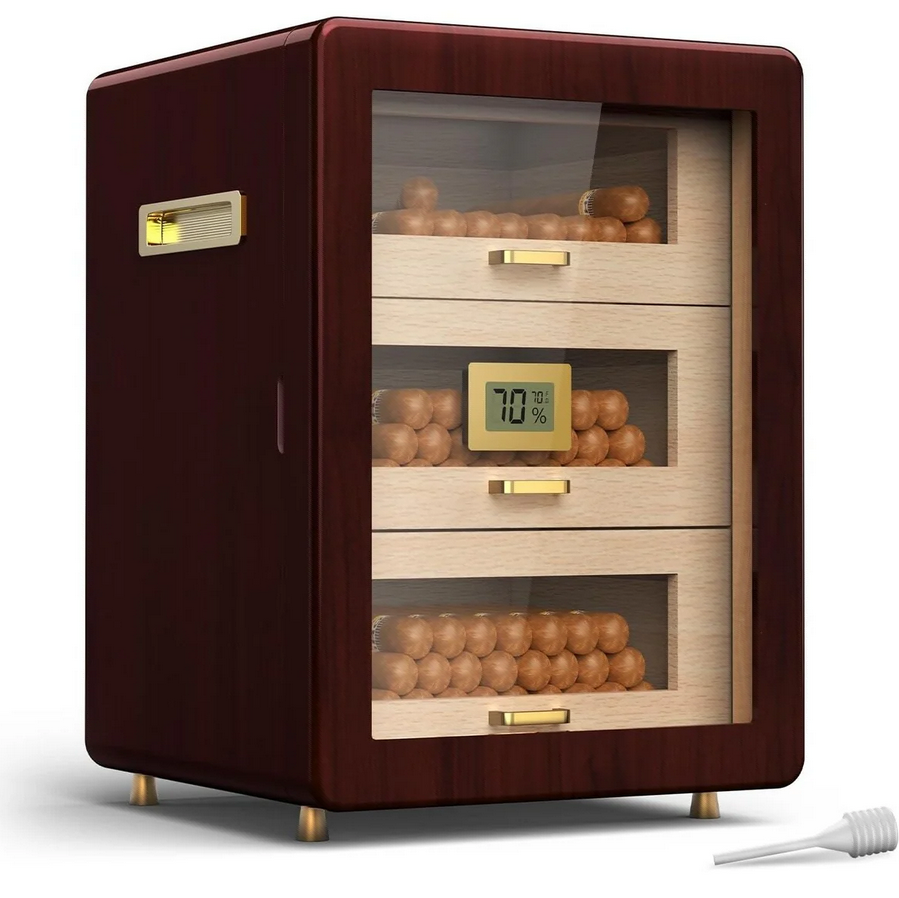 Cigar Humidor, Cigar Humidor Cabinet for 100-150 Counts Cigars with Humidifier