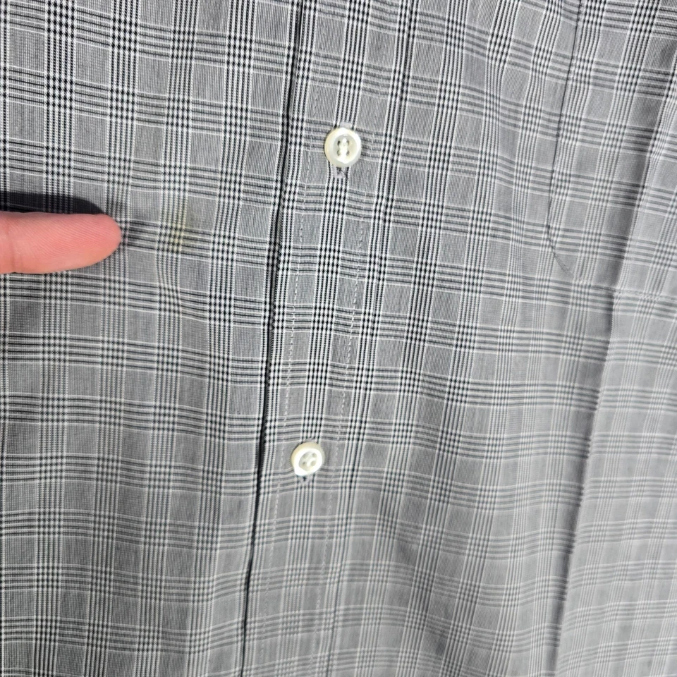 US Polo Assn. Camisa de vestir a cuadros calce regular manga larga gris XL Foto 4 de 4