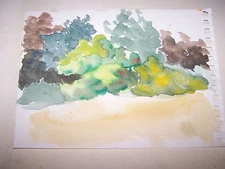 Original Watercolor By Peg Humphreys,  Scenic 9.25" x 7"