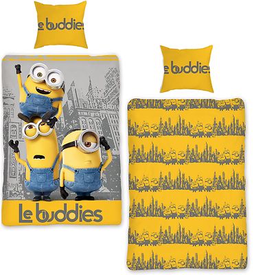 Minions Bob Kevin Stuart Le Buddies Bedding 140x200 cm Oekotex Cotton New
