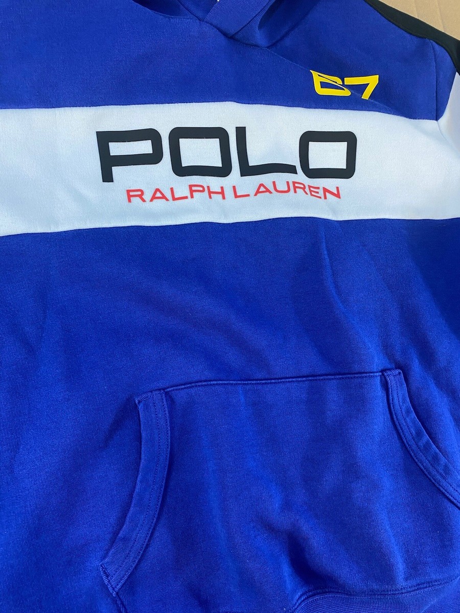Minty Polo Ralph Lauren Boys Alpine Racing 67 Blue Color Block 