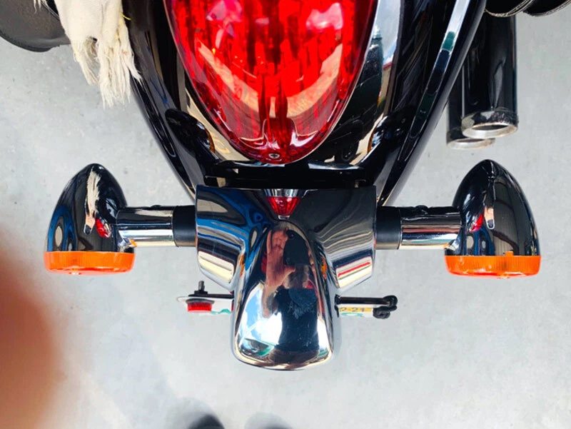 Juego de 4 luces indicadoras de giro ámbar 10W para motocicleta Kawasaki años 70 80 Foto 3 de 4