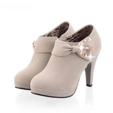Fashion Women Platform High Heels Boots Thick Heel Pumps Party Shoes Footwear