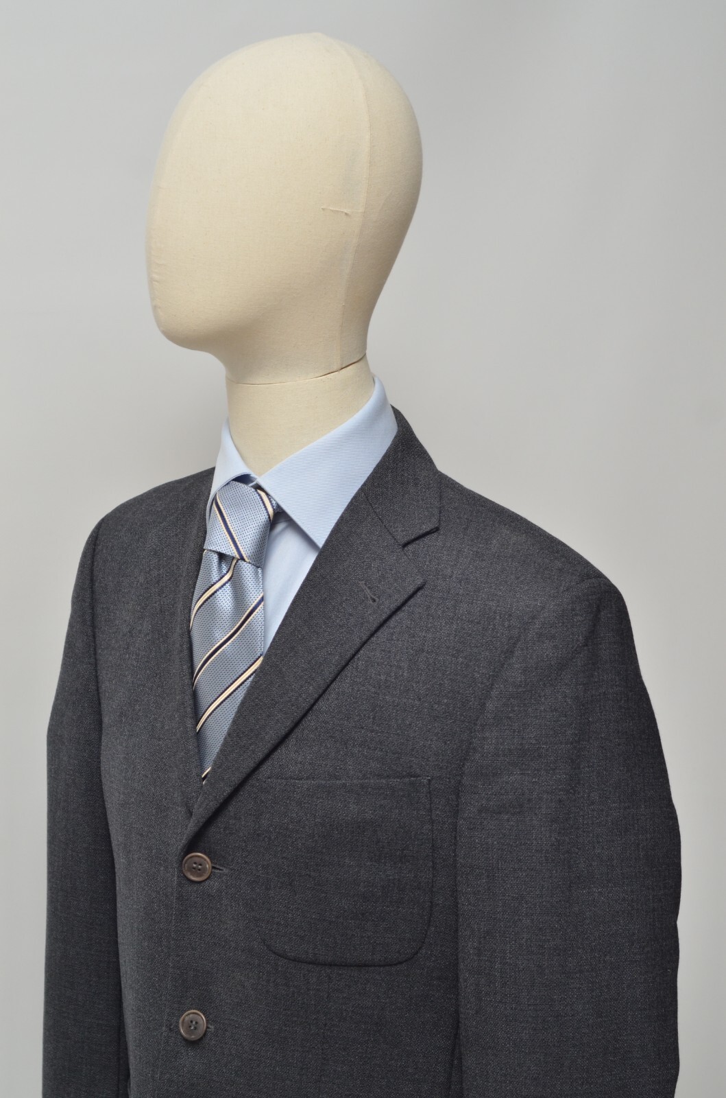 Giacca blazer classico Yves Saint Laurent YSL vintage uomo lana grigio taglia 46