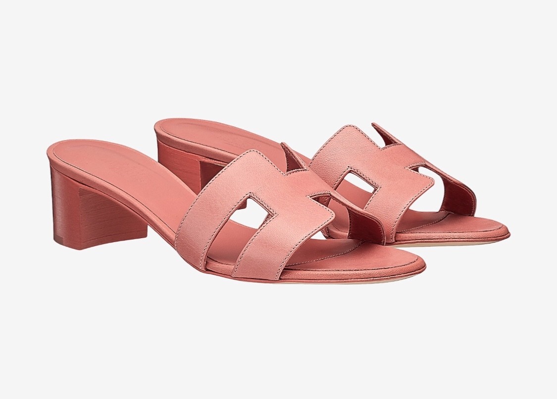 NIB Hermes Oasis Sandals Rouge Blush Size 36/6 | eBay