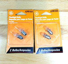 2 Packs Of 2 GE Flashlight Replacement Bulbs Replaces KPR103 3 "D" Cell NOS