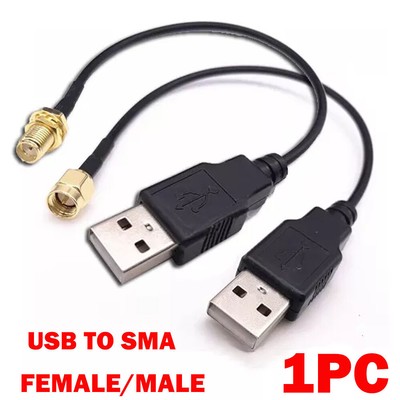 RG174 SMA Male Female To USB Computer Data Coax Cord Cable Connector Adapter HOT