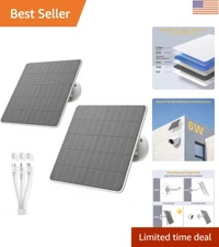 Outdoor 2 Pack 6W Solar Panels with 9.8ft Cable - Perfect for Security Cameras