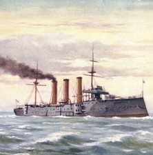 HMS Essex Our Navy postcard Oilette cruiser Royal Navy WW1 antique