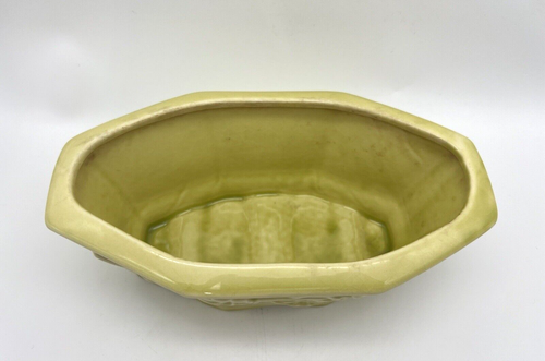 Green Ivy Ceramic MCM Oval Planter USA Vintage 8.5" L - Picture 2 of 6