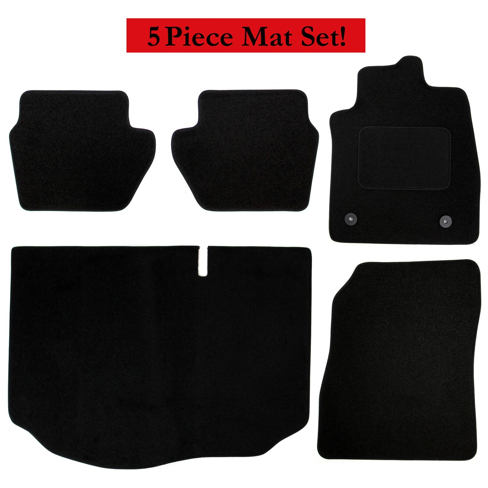 For Ford Fiesta Mk8 Car Floor Mats Tailored Carpet 2017 to 2023 Full Set 5pcs