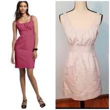 J. Crew 6 Pink "Cotton Candy" Sleeveless Dress A Line Zip Closure Side Pockets