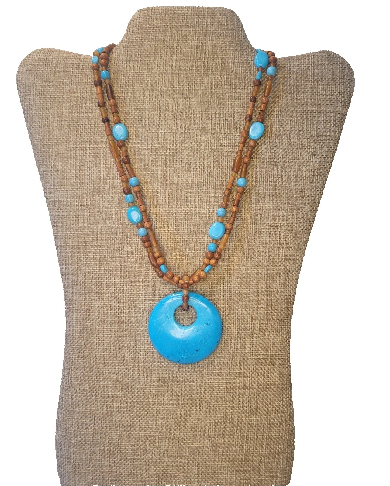 Joyería de Moda De Madera Coldwater Creek Turquesa