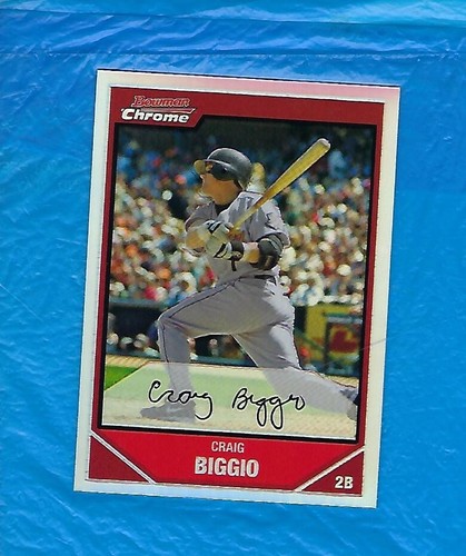 CRAIG BIGGIO 2007 REFRACTOR CROMADO BOWMAN + REFRACTOR CROMADO STADIUM CLUB 2000! - Imagen 3 de 4