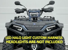 Polaris Sportsman LED light kit 2884859 custom harness w/ DRL HALOS 570 850 1000