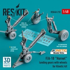 F/A-18 "Hornet" landing gears with wheels for Kinetic kit 1/48 Reskit RSU48-0210