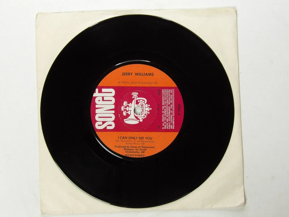 Jerry Williams: Rikky Rock 'N Roller 1975 Swedish 7" ABBA - Image 3 of 3