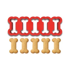 Mini Dog Bone Cookie Cutter Strip – 5 Bones (1" Each)