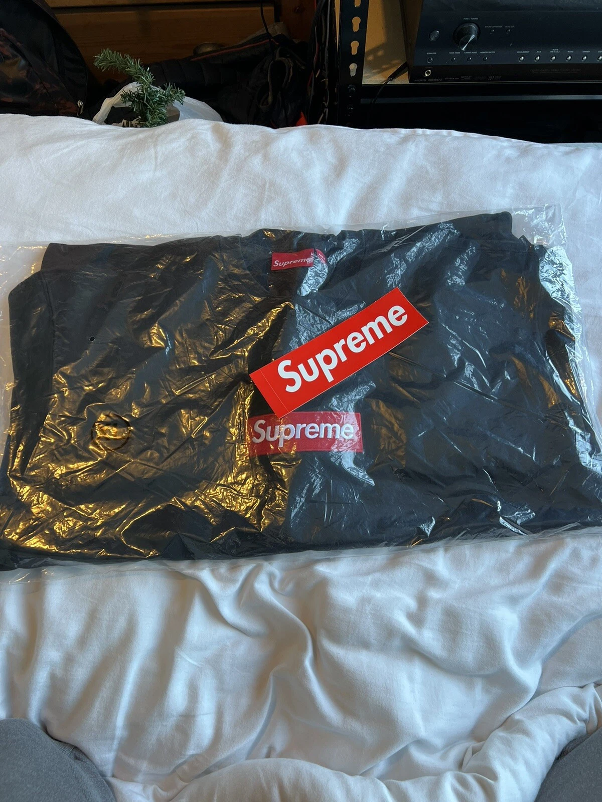 Sweat shirt Supreme Box Logo Crewneck noir extra large XL FW22   À LA MAIN