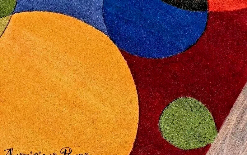 Area Rug Geometric Circles Carpet Rugs For Living Room Dining Room Carpet - Image 2 of 3