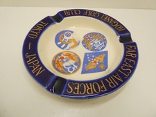 FAR EAST AIR FORCES KOGANEI GOLF CLUB JAPAN TOKYO RAF ASHTRAY POTTERY PORCELAIN