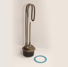 Tesla TIH645 14″ Incoloy Immersion Heater 2.1/4″ Boss 3kW 11" Incoloy Thermostat