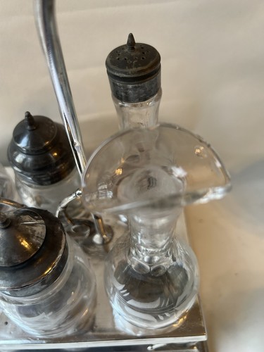Juego de cruet de placa de plata estilo victoriano antiguo - Imagen 13 de 24