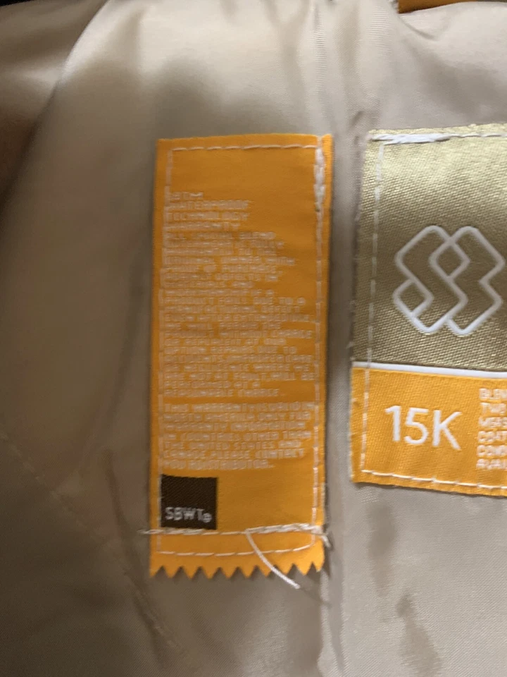 Chaqueta de Snowboard Mezcla Especial Hombres Pequeño Abrigo Marrón Impermeable 15k Capucha Piel Sintética Foto 4 de 4