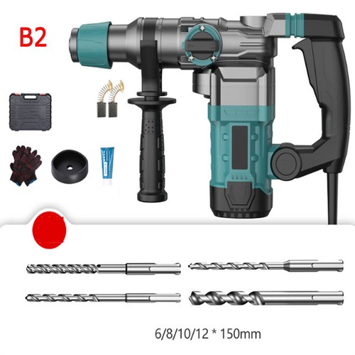110V Impact Drills Electric Hammer Electric Picks To Hit The Concrete 60HZ - Foto 3 di 9